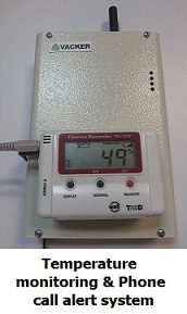Temperature monitoring with phone call alert | Vacker UAE